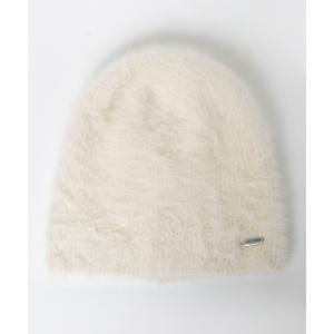 ニット帽 ニットキャップ チャーム付アンゴラ混シャギーワッチ レディース メンズ