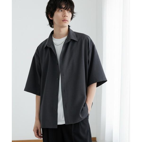 シャツ ハイツイステッドツイル サイドスリット レギュラーカラー 半袖シャツ/速乾＆UVカット＆イー...