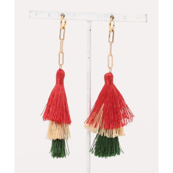 イヤリング シーラカンス/チェーンタッセルイヤリング レディース