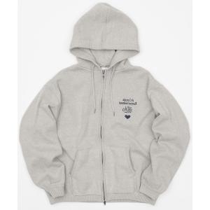 パーカー connie knit zip hoodie / コニーニットジップフーディー メンズ レディース