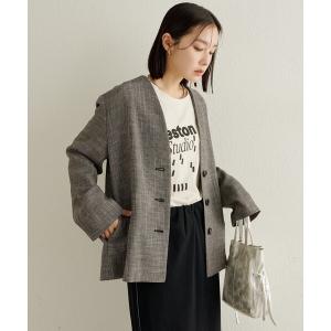 コート アウター カラミノーカラージャケット レディース