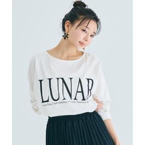 tシャツ ボートネックロゴロングTシャツ レディース