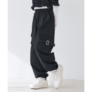 ワイドパンツ パンツ キッズ　ベルトカーゴパンツ キッズ 子供服 男の子 女の子