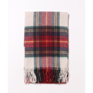 ストール マフラー ウールチェックストール レディース