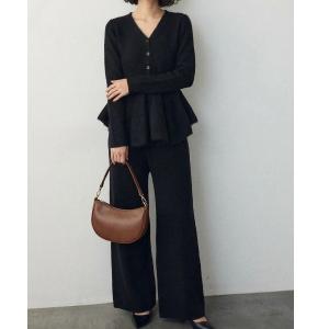 ニット セーター ペプラムニットセットアップ レディース