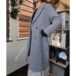 Sibra（シブラ） トレンチコート コート 千鳥格子柄ロングコート
