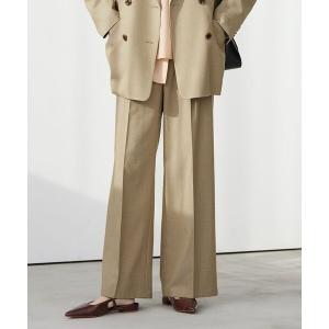 パンツ ラミーブレンド ワイド パンツ レディース