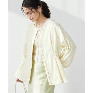 ブルゾン アウター 「size SHORTあり」ウエスト ギャザー ブルゾン レディース