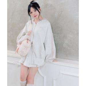 パーカー チュールフリルパーカー レディース