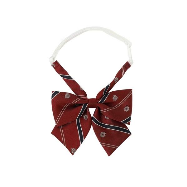 ネクタイ リボン レジメ×紋章 通学 女子 中学生 高校生 スクール 入学式 卒業式 キッズ 子供服...