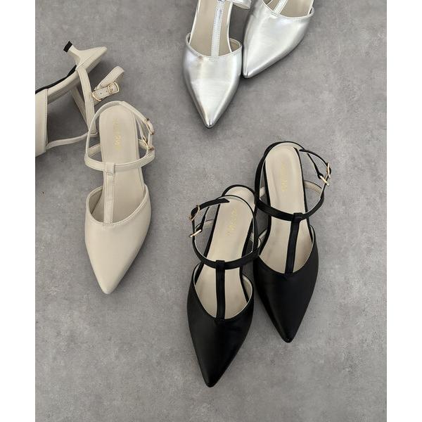 「Thevon」 フラットサンダル M ブラック レディース