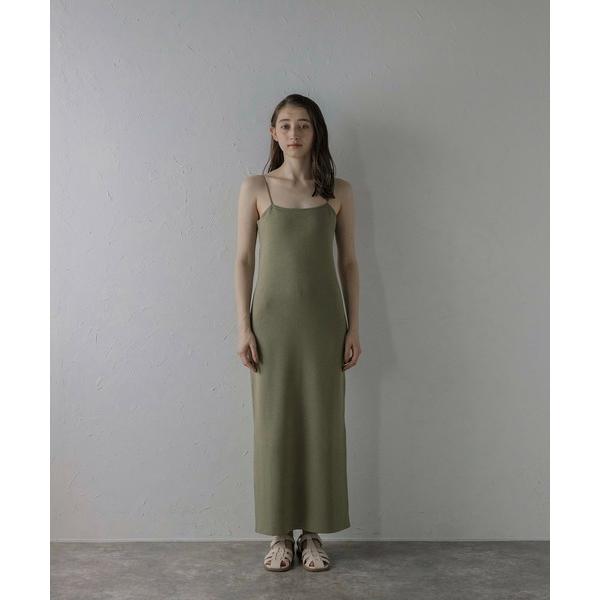 「MINERTE」 キャミソールワンピース FREE カーキ レディース