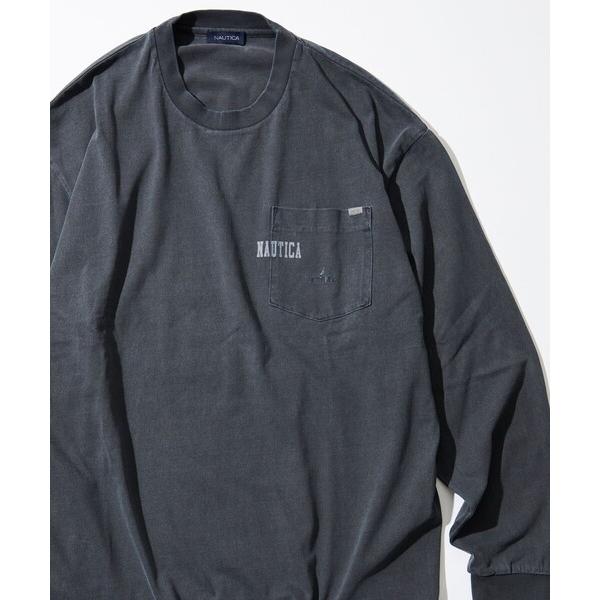「NAUTICA」 長袖Tシャツ LARGE ネイビー メンズ