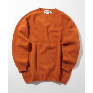 「Harley of Scotland」 長袖ニット 38 オレンジ メンズ