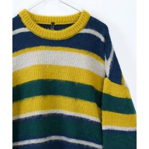 「おしゃれスタ」 「HALHAM」長袖ニット M イエロー メンズ