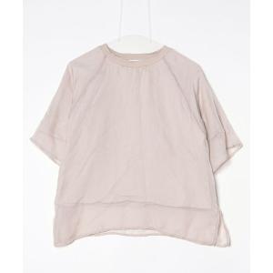 「GLOBAL WORK」 半袖カットソー M ベージュ レディース