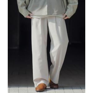 パンツ ダブルタックワイドパンツ メンズ