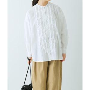 ブラウス シャツ コットンフリルワイドシャツ レディース