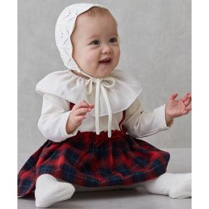 ベビー服 ロンパース フリル衿つきチェックOPロンパースの買取情報