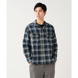 シャツ 「7/24再値下げ」ダブルガーゼチェック オープンカラーシャツ（ユニセックス） メンズ レディース