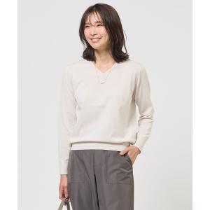 ニット セーター HIGH GAUGE BASIC Vネック ニット レディース