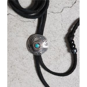ネックレス シルバー925/ネックレス/ループタイ/Phoenix 50 Sen Coin Loop Tie with Stone 古銭 メンズ レディース