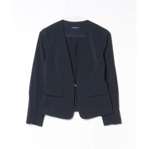 「TITE IN THE STORE」 ノーカラージャケット 38 ネイビー レディース