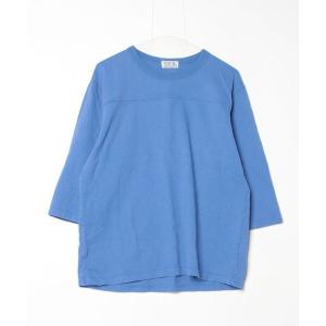 「Velva Sheen」 7分袖Tシャツ M ブルー メンズ