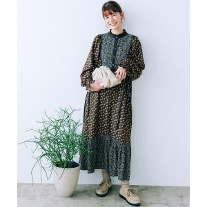 「haco!」 長袖ワンピース MEDIUM ブラウン系その他 レディース