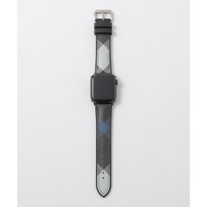 腕時計 クレストブリッジチェックApple Watchバンド メンズ