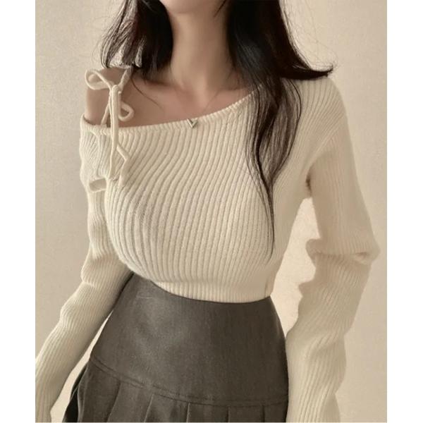 「by muni:r」 長袖ニット FREE アイボリー レディース