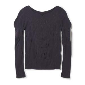 ニット セーター 「ノーソーイングニット」クリスタルバレリーナネックニット レディース