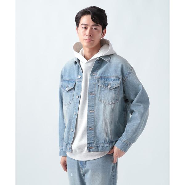 「BAYFLOW」 デニムジャケット MEDIUM ライトブルー メンズ