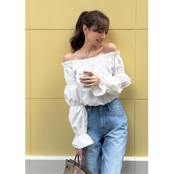ブラウス シャツ Off shoulder blouse レディース