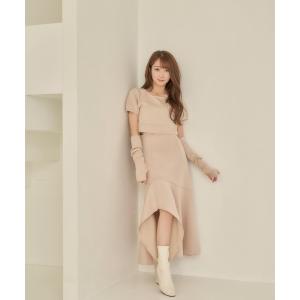 Rose Muse（ロゼミューズ） ワンピース Lace switching jacquard dress