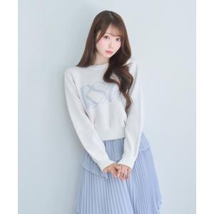 ニット セーター Logo jaquard knit レディース