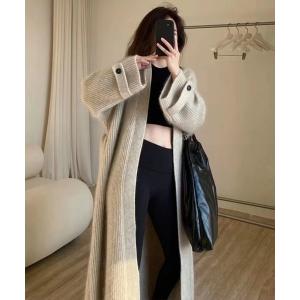 ガウン ロングニットガウン レディース