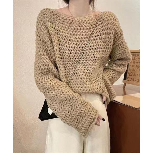 ニット セーター ざっくり編みニット レディース