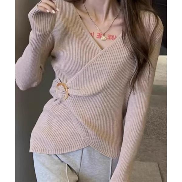 カシュクールトップス レディース