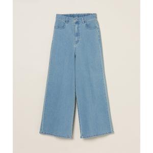 ワイドパンツ ジーンズ デニム デニムパンツ デニム センターマークド バギーパンツ レディース