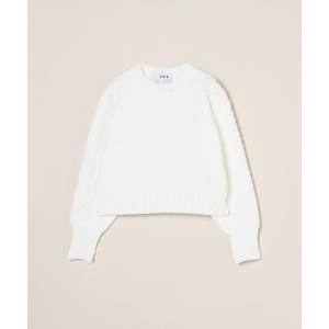 ニット セーター スポンジースムース ポップコーンプルオーバー レディース