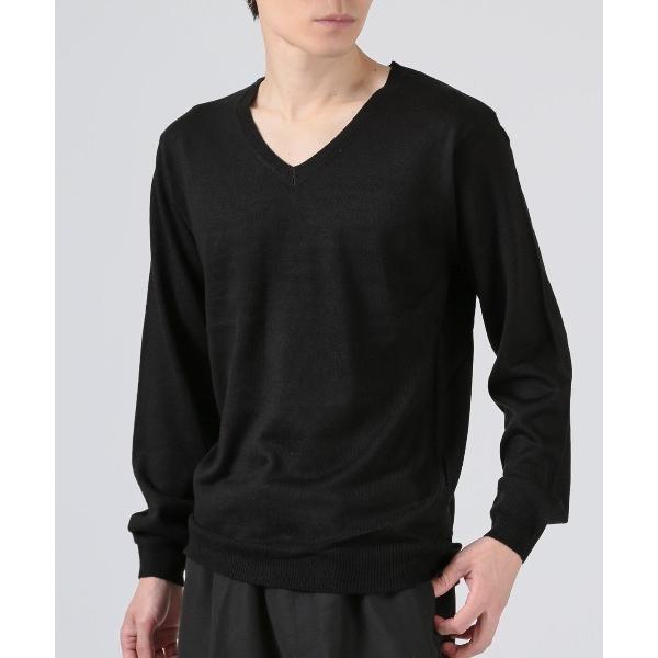 セーター ニット カシミヤタッチVネックセーター メンズ レディース