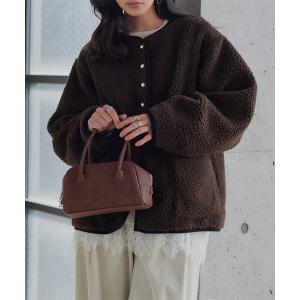 ボアノーカラーコート（レディースノーカラーコート）｜コート