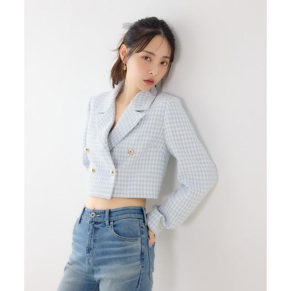 ジャケット テーラードジャケット 「セットアップ対応」ツイードショートジャケット 春服 レディース