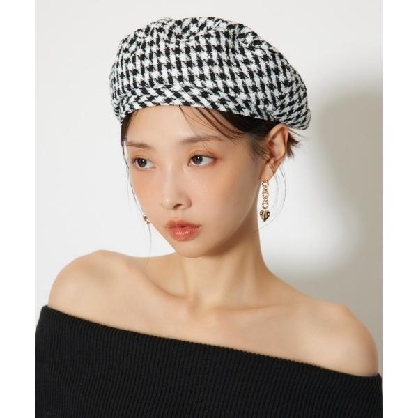 帽子 ベレー帽 ツイードベレー 春服 レディース