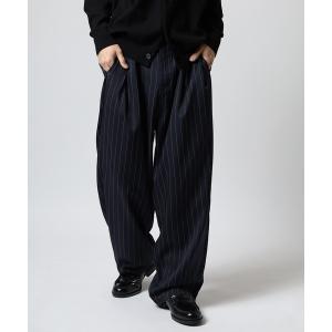 Chikashitsu+（チカシツプラス） スラックス 「Chikashitsu +」stripe