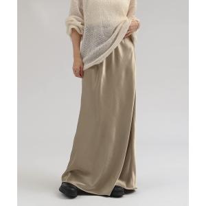 スカート サテンロングスカート