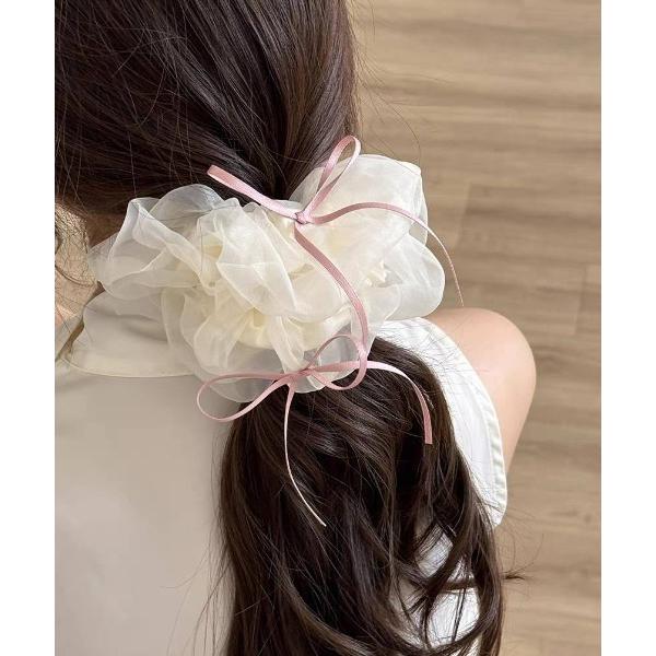 シュシュ バレエコア シフォン リボン シュシュ