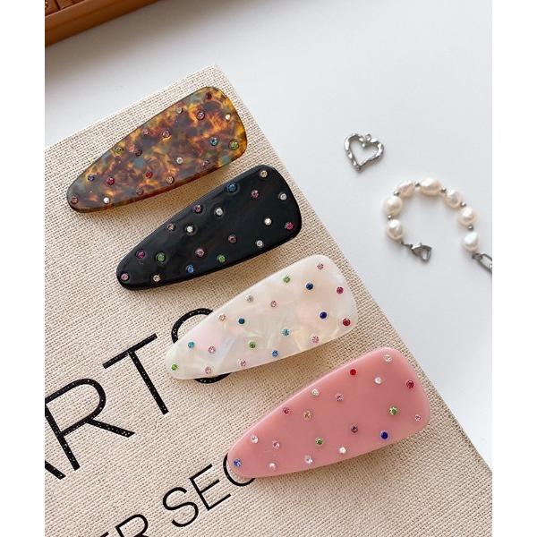 ヘアクリップ きらめく カラフル ラインストーン ヘアクリップ