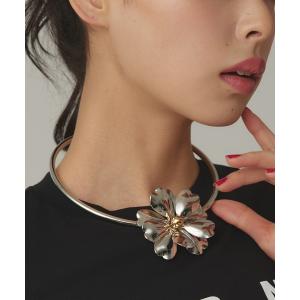 ネックレス フラワーメタルチョーカー/エレガント レディース